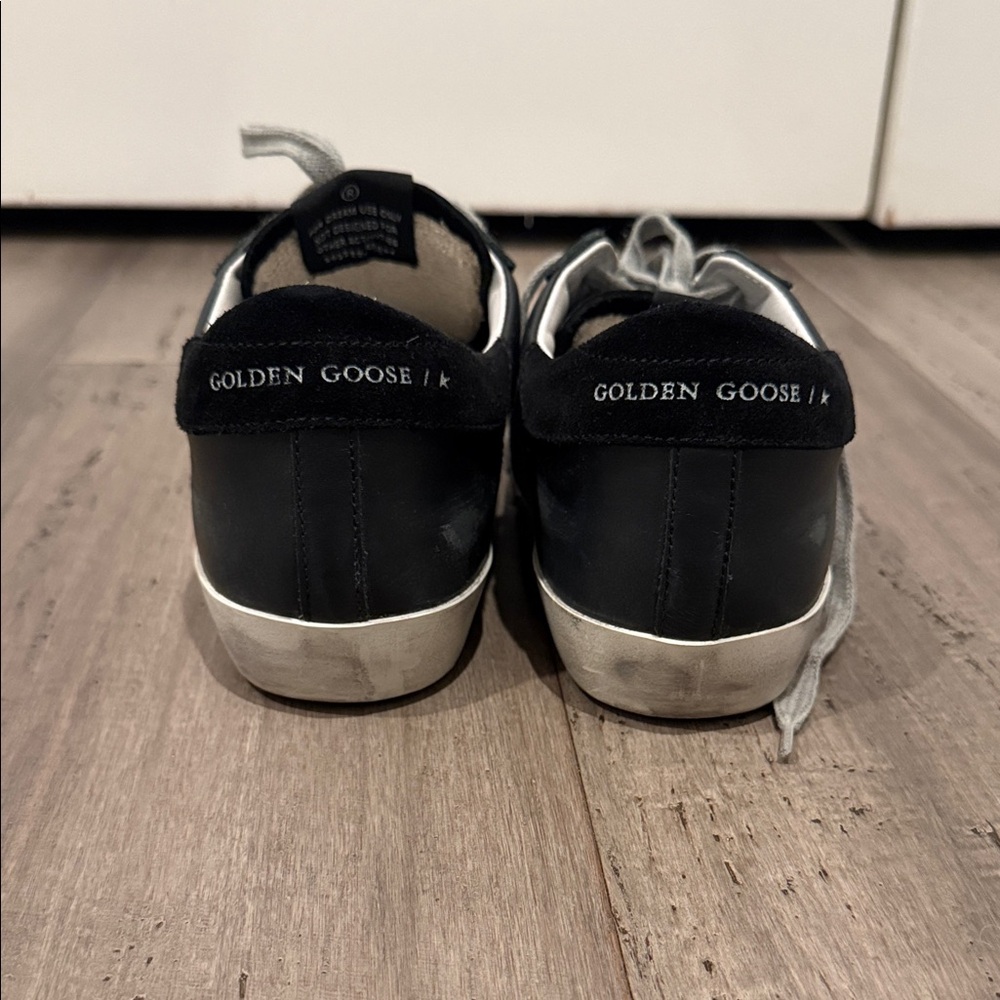 Black and White Golden Goose Sneakers - Picture 6 of 7